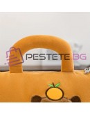 Капибара възглавница одеяло и чанта 3в1 плюшена играчка